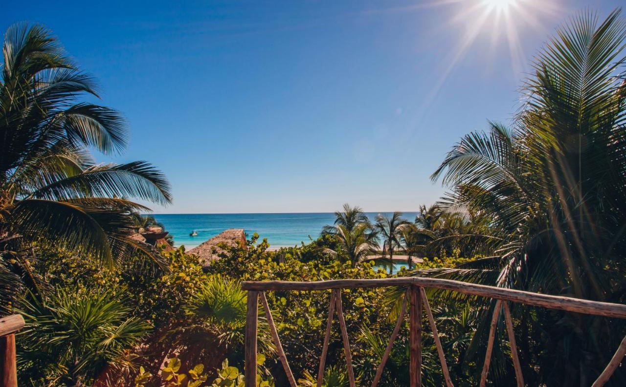 Ikal Tulum Hotel Eksteriør billede View of the beach from the hotel